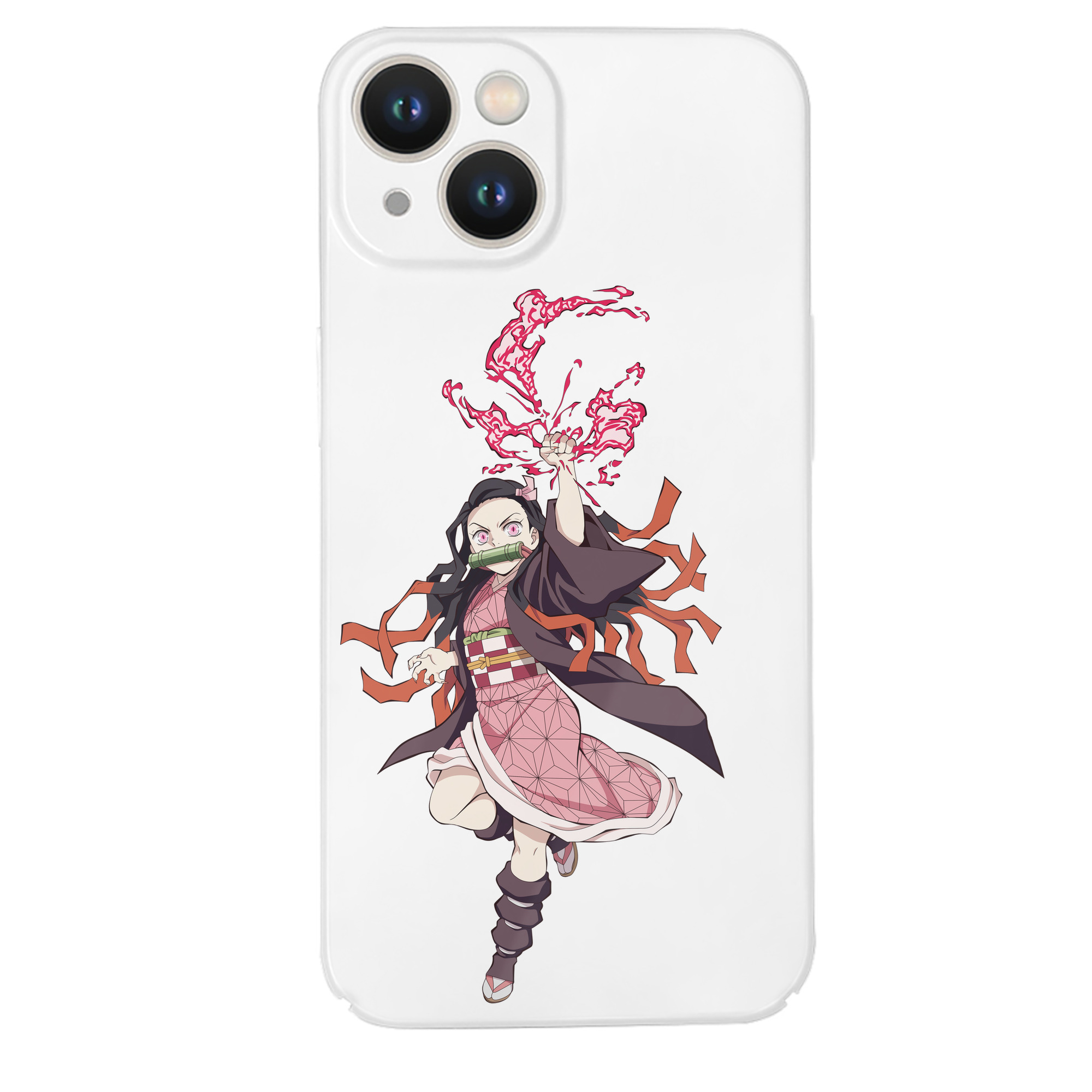 （画像用） 鬼滅の刃（きめつのやいば）竈門 禰󠄀豆子／かまど ねずこ Kamado Nezuko 【iPhone 14シリーズ対応】ハードケース